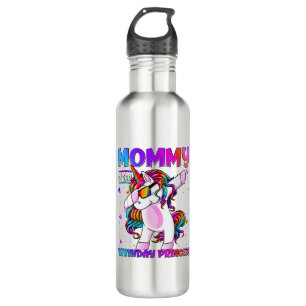 Mommy of the Birthday Princess Girl Dabbing Unicor 710 Ml Water Bottle