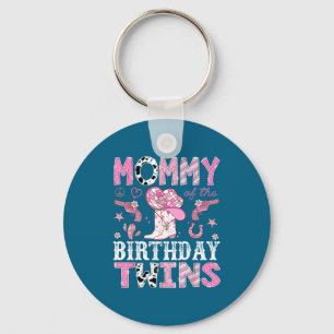 Mommy Of The Birthday Twins Nk Rodeo Cowgirl Weste Key Ring