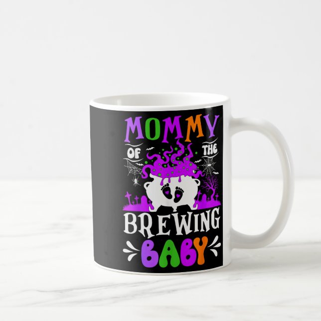 Mommy Of The Brewing Baby Mom To Be Halloween  Coffee Mug (Right)