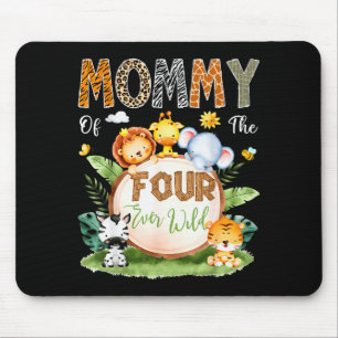 Mommy Of The Four Ever Wild Jungle Safari 4th Birt Mouse Mat
