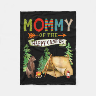 Mommy Of The Happy Camper First Birthday Camng  Fleece Blanket