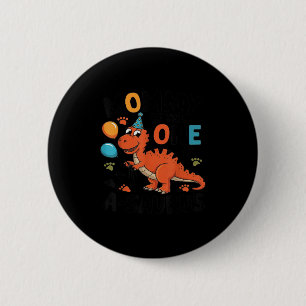Mommy Of The One-a-saurus 2nd Birthday Dinosaur Pa 6 Cm Round Badge