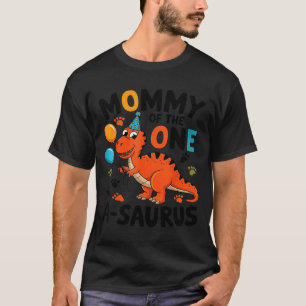 Mommy Of The One-a-saurus 2nd Birthday Dinosaur Pa T-Shirt