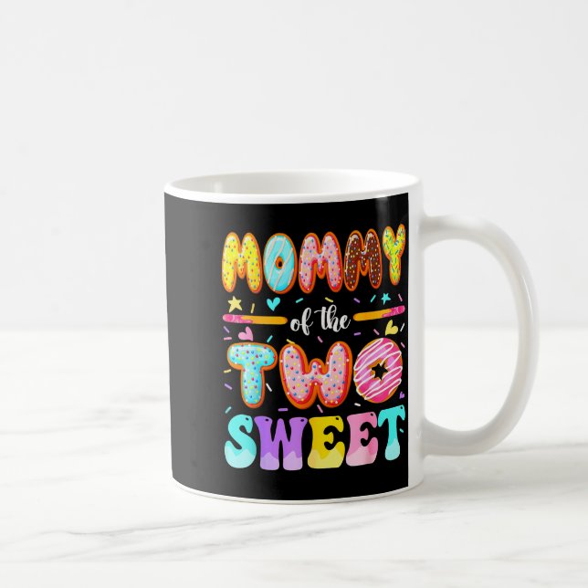 Mommy Of The Two Sweet Donut 2nd Birthday Girl  Coffee Mug (Right)
