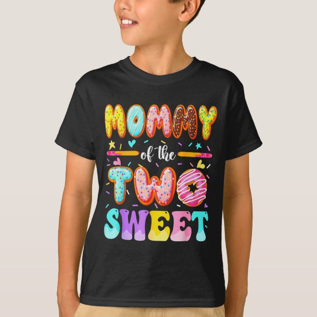Mommy Of The Two Sweet Donut 2nd Birthday Girl  T-Shirt (Front)