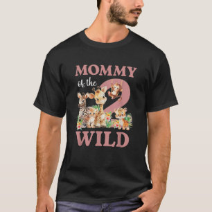 Mommy Of The Two Wild Zoo 2nd Birthday Safari Jung T-Shirt