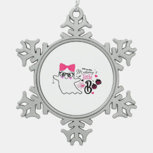 Mommy’s Boo Halloween Snowflake Pewter Christmas Ornament