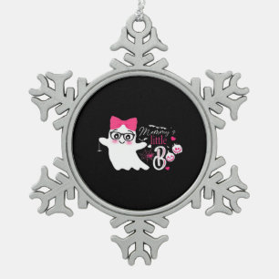 Mommy’s Little Boo Halloween Snowflake Pewter Christmas Ornament