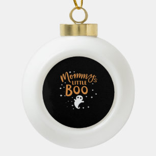 Mommy’s Little Boo - Happy Halloween Ceramic Ball Christmas Ornament