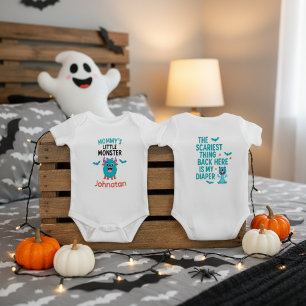 Mommy’s Little Monster Halloween Funny Baby Bodysuit