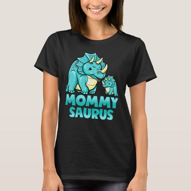 Mommy Saurus Funny Mommysaurus Dinosaur Graphic T-Shirt (Front)