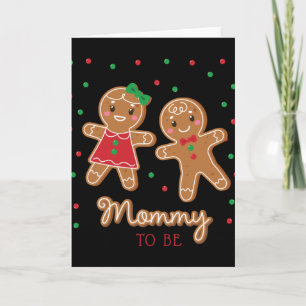 Mommy To Be Gender Reveal Gingerbread T Shirt  Card