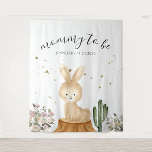Mommy to be rabbit bunny backdrop tapestry