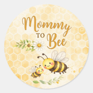Mommy to Bee Baby Shower Classic Round Sticker