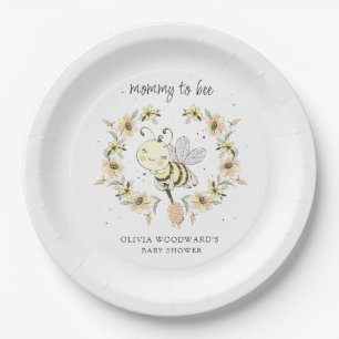 Mommy To Bee Baby Shower Paper Plate