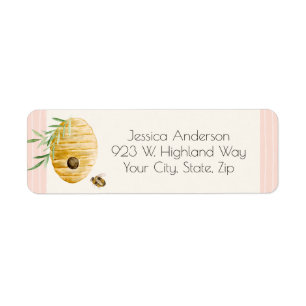 Mommy to Bee Girl Baby Shower Return Address Label