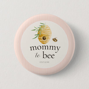 Mommy To Bee Girl Bumblebee Baby Shower Family Pin