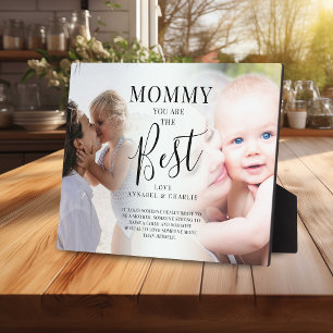 'MOMMY' you are the Best' Photos Name & Quote Plaque
