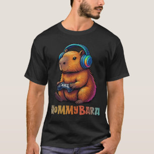 Mommybara Meme Lover Funny Capybara Gamer Boys Gam T-Shirt