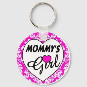 mommys girl. pink key ring