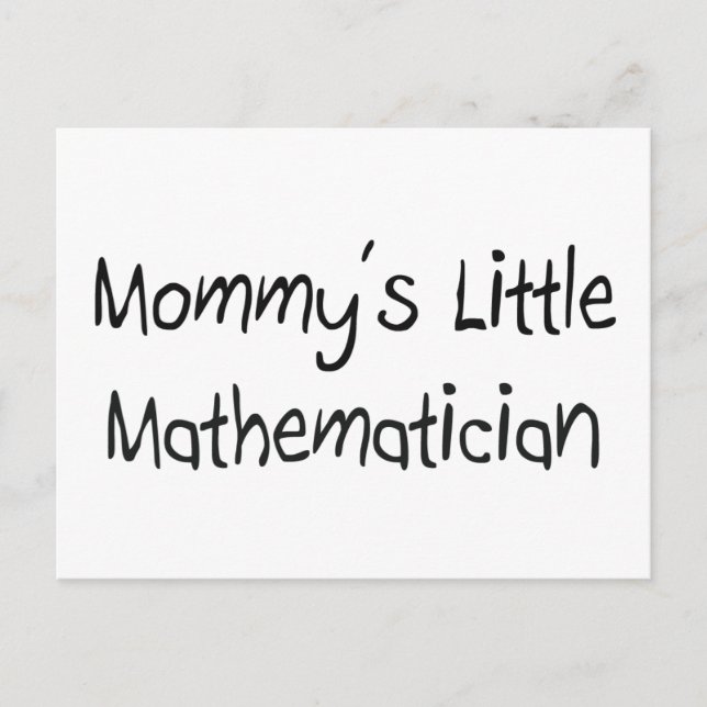 Mommys Little Mathematician Postcard (Front)