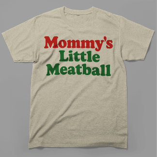 Mommys Little Meatball Funny Italian Retro T-Shirt