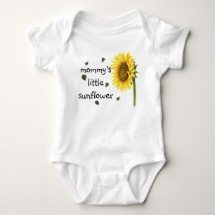mommys little sunflower baby bodysuit