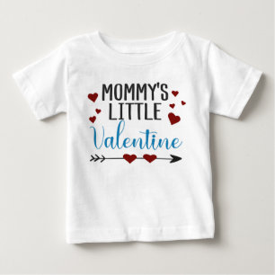 "Mommy's little Valentine" with hearts and arrow Baby T-Shirt
