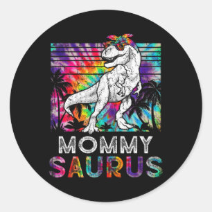 Mommysaurus Dinosaur Mummy Saurus Family Matching  Classic Round Sticker