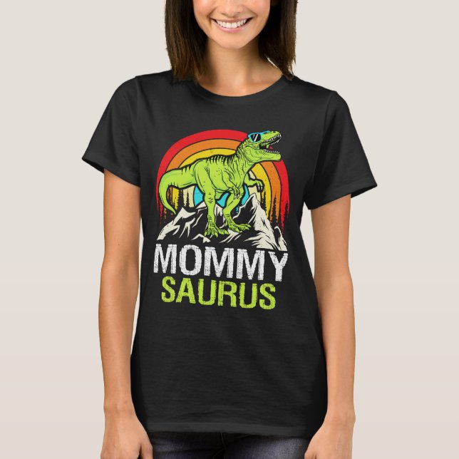 Mommysaurus Dinosaur T Rex Mummy Saurus Funny Mum T-Shirt (Front)