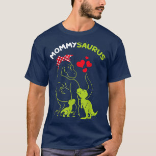 Mommysaurus Mommy 2 Kids Dinosaur Mom Mother's Day T-Shirt