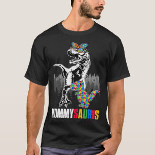 Mommysaurus Mummy Puzzle Saurus rex Autism Awarene T-Shirt