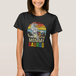 Mommysaurus Rex Dinosaur Mama Saurus Autism Awaren T-Shirt