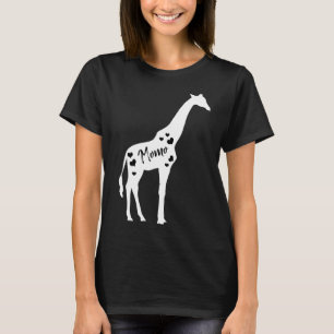 Momo Giraffe Mothers Day Safari Zoo Mummy T-Shirt