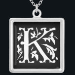 Momogram Silver Necklace<br><div class="desc">Keepsake Necklaces Choose either Silver Plated Gold Finish or Sterling Silver Unique Personalised Custom !st Christmas Gift Wedding Keepsake Wedding Party Necklaces - to change background colour - click customise - click edit - choose last tool in drop down menu and choose from one of the colours shown or enter...</div>