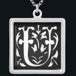 Momogram Silver Necklace<br><div class="desc">Keepsake Necklaces Choose either Silver Plated Gold Finish or Sterling Silver Unique Personalised Custom !st Christmas Gift Wedding Keepsake Wedding Party Necklaces - to change background colour - click customise - click edit - choose last tool in drop down menu and choose from one of the colours shown or enter...</div>