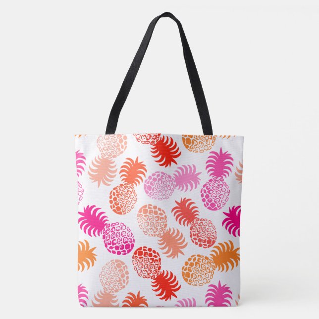 Momona Hawaiian Tropical Pineapple Beach Bag (Front)