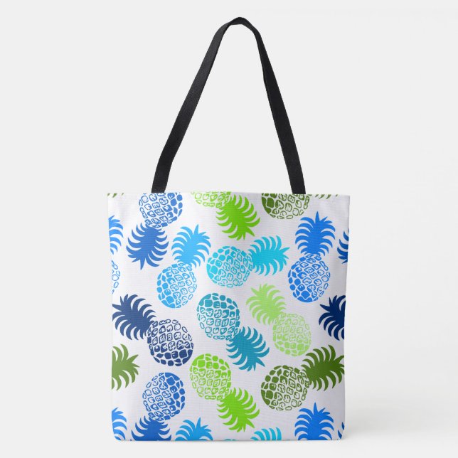 Momona Hawaiian Tropical Pineapple Beach Bag (Front)