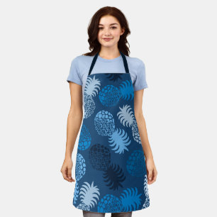Momona Hawaiian Tropical Pineapple - Blues Apron