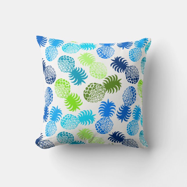 Momona Hawaiian Tropical Pineapple Reversible Cushion (Front)