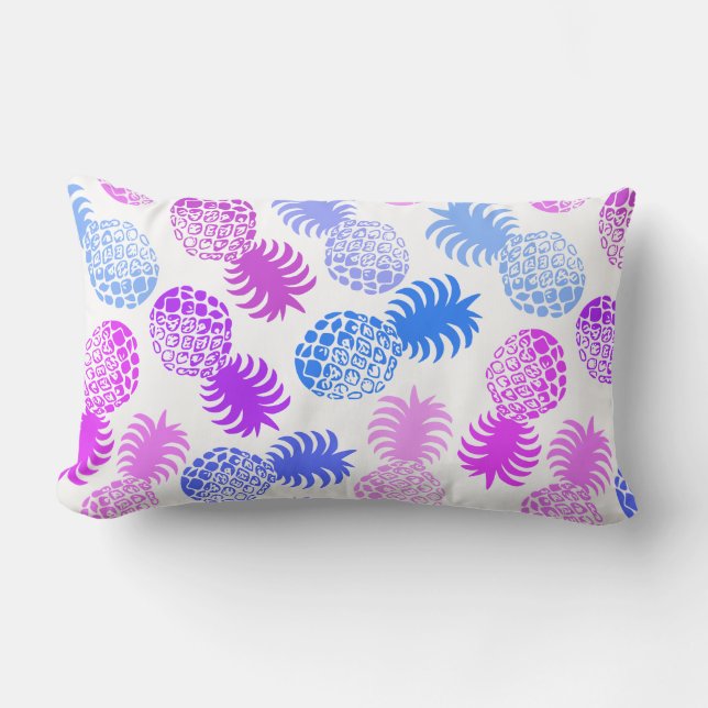 Momona Hawaiian Tropical Pineapple Reversible Lumbar Cushion (Front)
