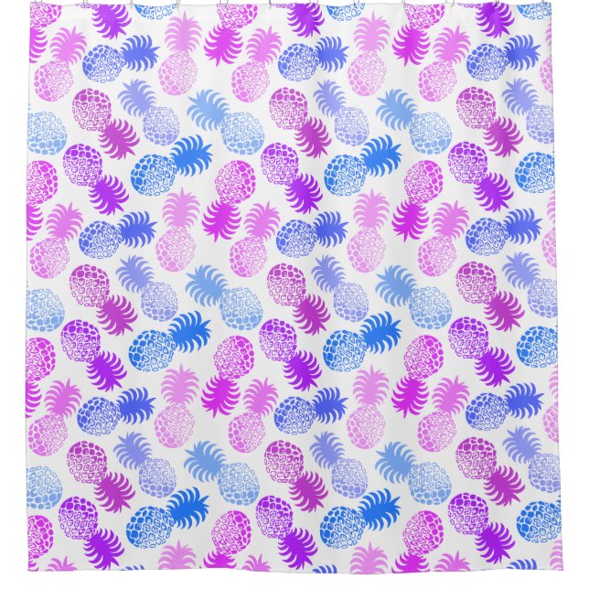Momona Hawaiian Tropical Pineapple Shower Curtain (Front)
