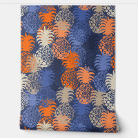 Momona Hawaiian Tropical Pineapple Toss - Navy