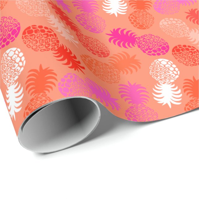 Momona Hawaiian Tropical Pineapple Wrapping Paper (Roll Corner)