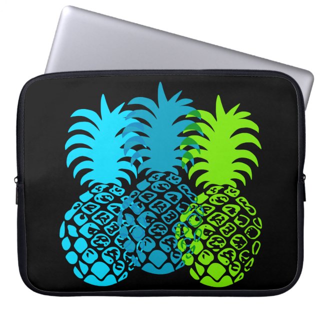 Momona Pineapple Hawaiian Neoprene Wetsuit Laptop Sleeve (Front)