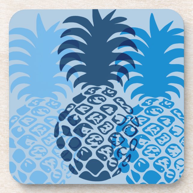 Momona Pineapple Hawaiian Tropical Coaster (Front)