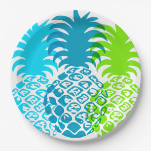 Momona Pineapple Hawaiian Tropical Paper Plate