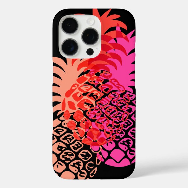 Momona Pineapple Hawaiian Tropical Pink Case-Mate iPhone Case (Back)