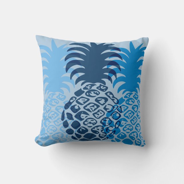 Momona Pineapple Hawaiian Tropical Reversible Cushion (Front)