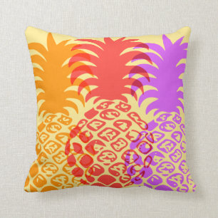 Momona Pineapple Hawaiian Tropical Reversible Cushion